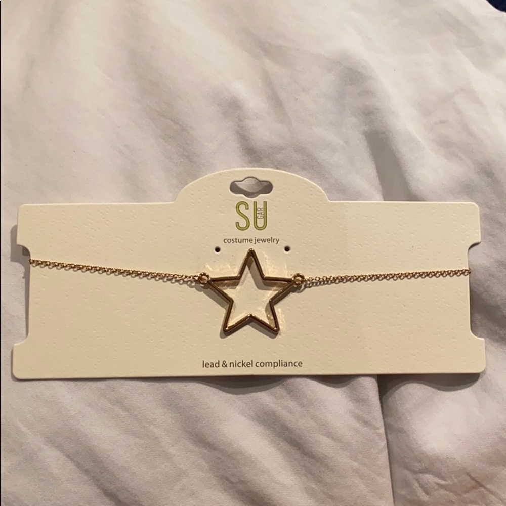 Gold Star Choker Necklace